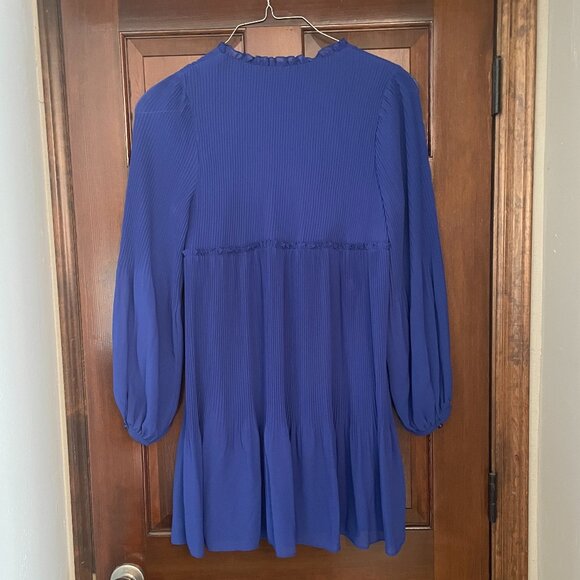 Size Large Est. 1946 cobalt blue accordion pleated dress - Picture 2 of 11